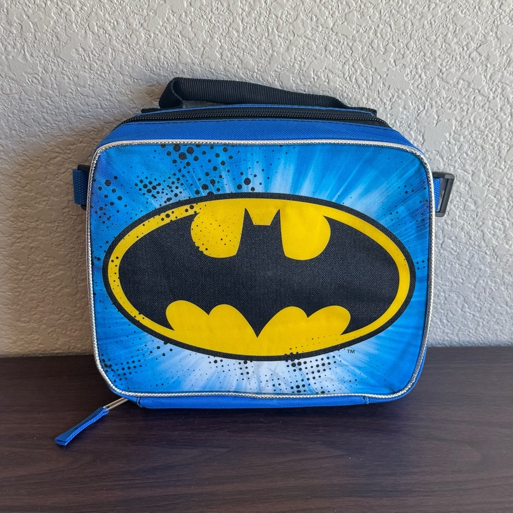 Batman Lunch‎ Box Blue Insulated Kids School DC Comics Back to School